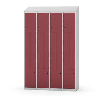 Novis Z garderobeskab skrå topplade 8 rum B120 cm