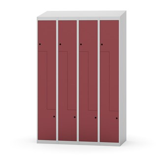 Novis Z garderobeskab skrå topplade 8 rum B120 cm
