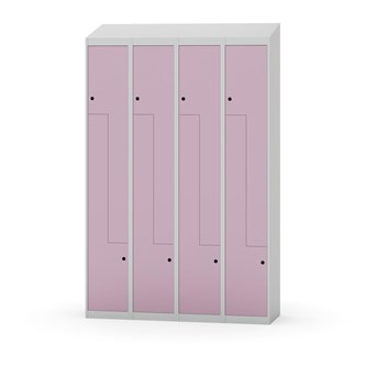 Novis Z garderobeskab skrå topplade 8 rum B120 cm