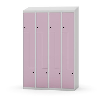 Novis Z garderobeskab skrå topplade 8 rum B120 cm