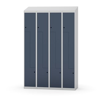 Novis Z garderobeskab skrå topplade 8 rum B120 cm