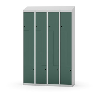 Novis Z garderobeskab skrå topplade 8 rum B120 cm