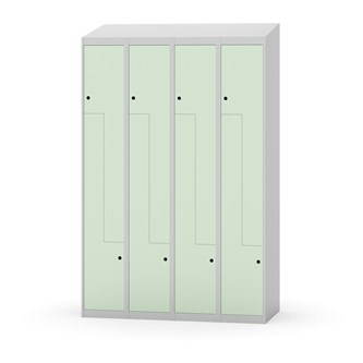 Novis Z garderobeskab skrå topplade 8 rum B120 cm