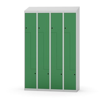 Novis Z garderobeskab skrå topplade 8 rum B120 cm