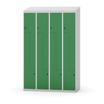 Novis Z garderobeskab skrå topplade 8 rum B120 cm
