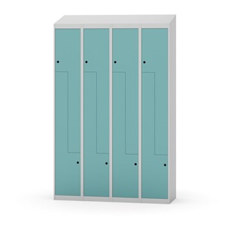 Novis Z garderobeskab skrå topplade 8 rum B120 cm