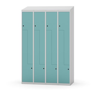 Novis Z garderobeskab skrå topplade 8 rum B120 cm