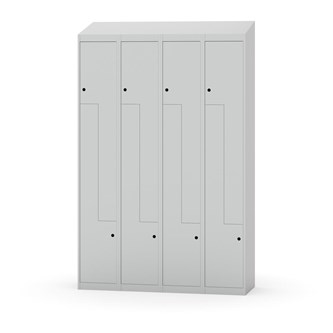 Novis Z garderobeskab skrå topplade 8 rum B120 cm