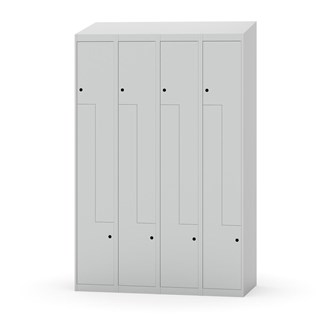 Novis Z garderobeskab skrå topplade 8 rum B120 cm