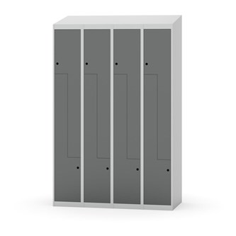 Novis Z garderobeskab skrå topplade 8 rum B120 cm