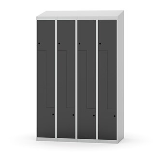 Novis Z garderobeskab skrå topplade 8 rum B120 cm