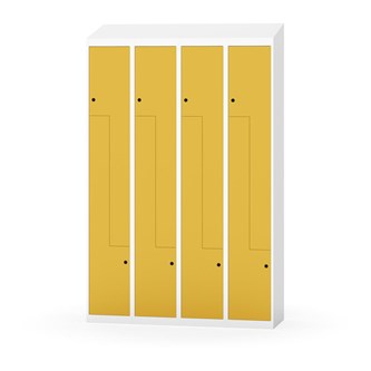 Novis Z garderobeskab skrå topplade 8 rum B120 cm