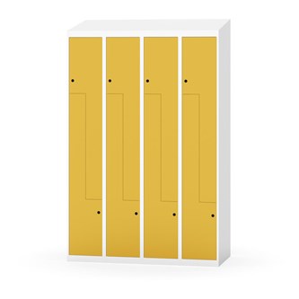 Novis Z garderobeskab skrå topplade 8 rum B120 cm