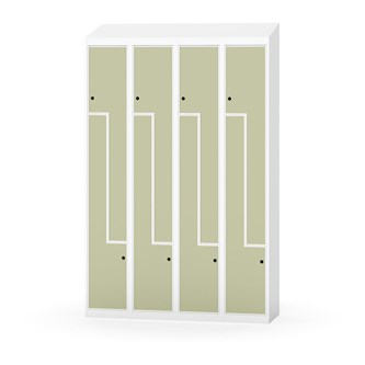 Novis Z garderobeskab skrå topplade 8 rum B120 cm