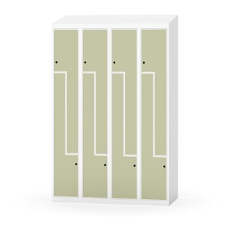 Novis Z garderobeskab skrå topplade 8 rum B120 cm