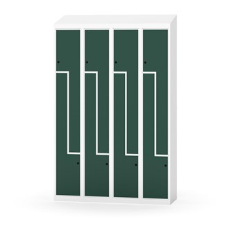 Novis Z garderobeskab skrå topplade 8 rum B120 cm