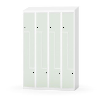 Novis Z garderobeskab skrå topplade 8 rum B120 cm