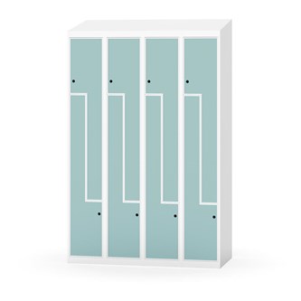 Novis Z garderobeskab skrå topplade 8 rum B120 cm