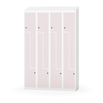 Novis Z garderobeskab skrå topplade 8 rum B120 cm