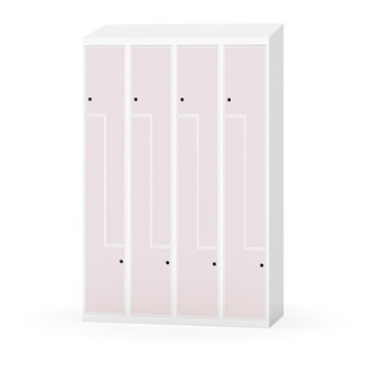 Novis Z garderobeskab skrå topplade 8 rum B120 cm