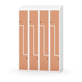 Novis Z garderobeskab skrå topplade 8 rum B120 cm