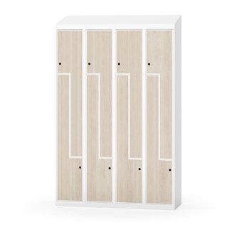 Novis Z garderobeskab skrå topplade 8 rum B120 cm