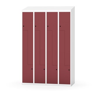 Novis Z garderobeskab skrå topplade 8 rum B120 cm