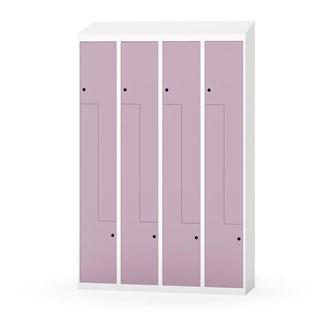 Novis Z garderobeskab skrå topplade 8 rum B120 cm