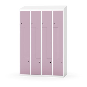 Novis Z garderobeskab skrå topplade 8 rum B120 cm