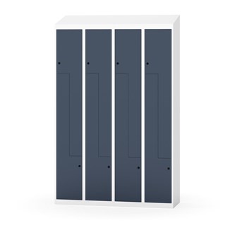 Novis Z garderobeskab skrå topplade 8 rum B120 cm