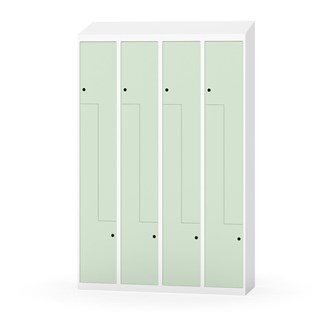 Novis Z garderobeskab skrå topplade 8 rum B120 cm