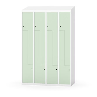 Novis Z garderobeskab skrå topplade 8 rum B120 cm