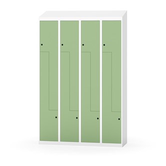 Novis Z garderobeskab skrå topplade 8 rum B120 cm