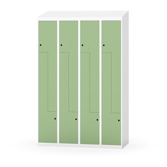 Novis Z garderobeskab skrå topplade 8 rum B120 cm