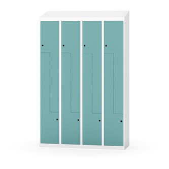 Novis Z garderobeskab skrå topplade 8 rum B120 cm