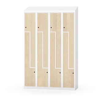 Novis Z garderobeskab skrå topplade 8 rum B120 cm