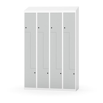 Novis Z garderobeskab skrå topplade 8 rum B120 cm