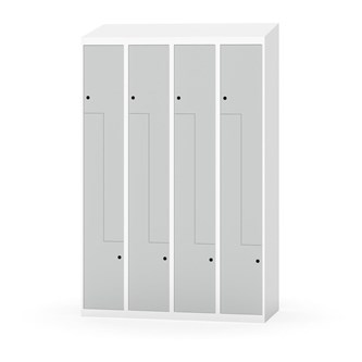Novis Z garderobeskab skrå topplade 8 rum B120 cm