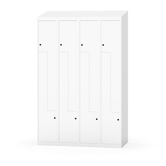 Novis Z garderobeskab skrå topplade 8 rum B120 cm