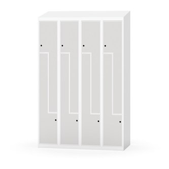Novis Z garderobeskab skrå topplade 8 rum B120 cm