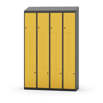 Novis Z garderobeskab skrå topplade 8 rum B120 cm