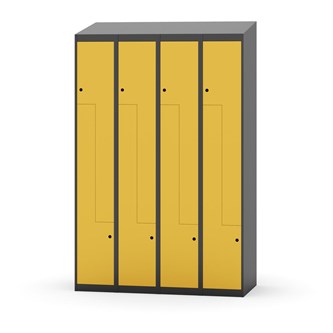 Novis Z garderobeskab skrå topplade 8 rum B120 cm