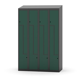 Novis Z garderobeskab skrå topplade 8 rum B120 cm