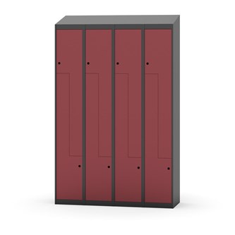 Novis Z garderobeskab skrå topplade 8 rum B120 cm