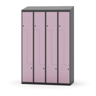 Novis Z garderobeskab skrå topplade 8 rum B120 cm
