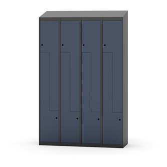 Novis Z garderobeskab skrå topplade 8 rum B120 cm