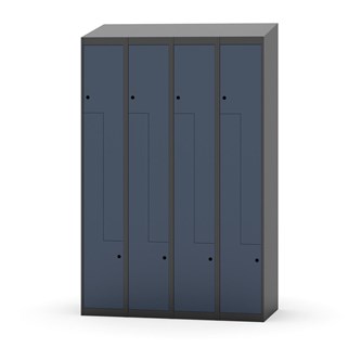 Novis Z garderobeskab skrå topplade 8 rum B120 cm