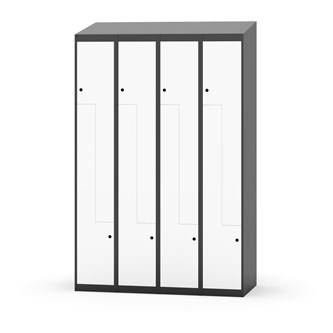 Novis Z garderobeskab skrå topplade 8 rum B120 cm