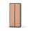 Novis Z garderobeskab lige topplade 4 rum B80 cm