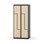 Novis Z garderobeskab lige topplade 4 rum B80 cm